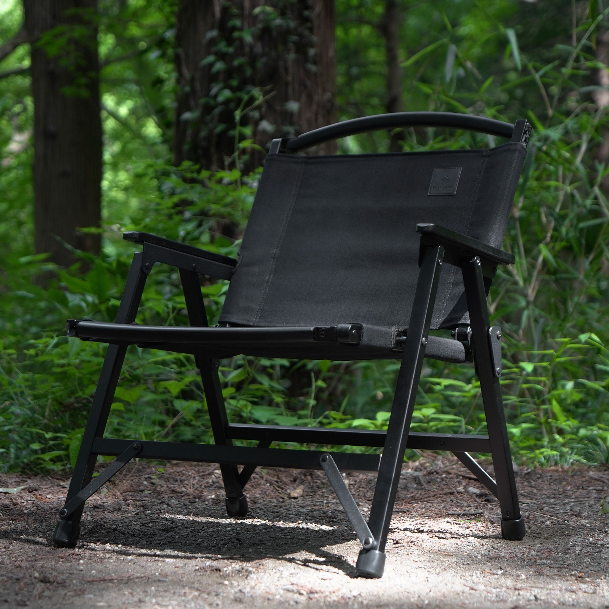 折りたたみ式 ウッドチェア オーク材 キャンプ 椅子 コンパクト 携帯 ブラック
