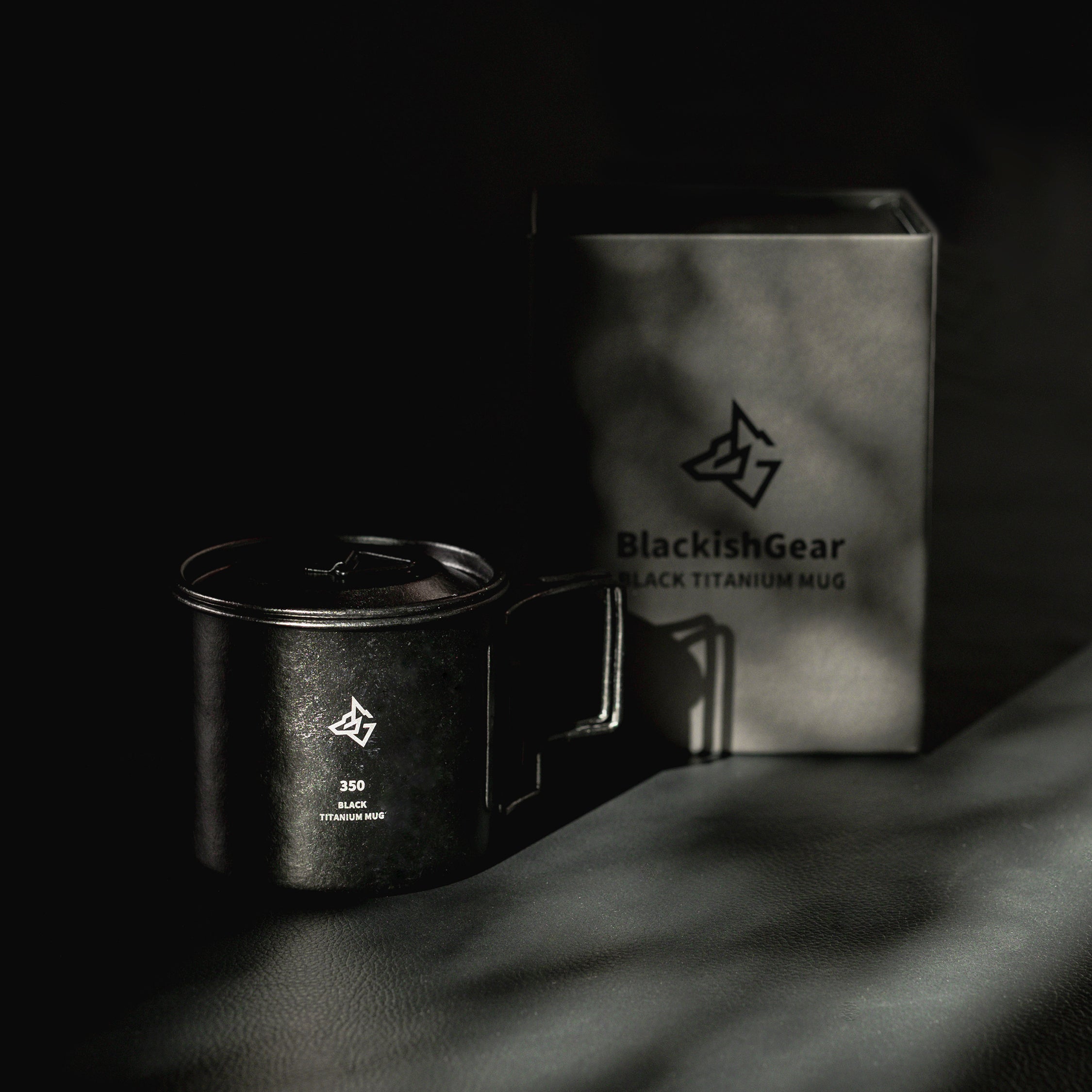 Amazon | BlackishGear チタンマグカップ ブラック 350ml 黒