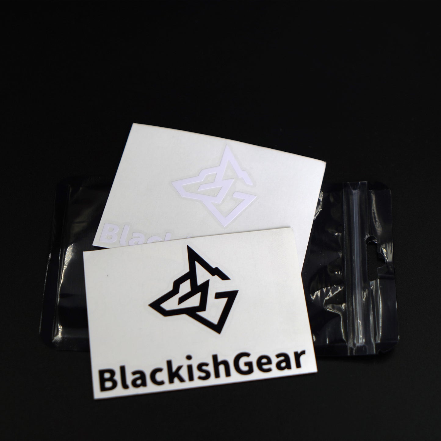 BlackishGear Sticker (カッティングステッカー黒白2枚セット)