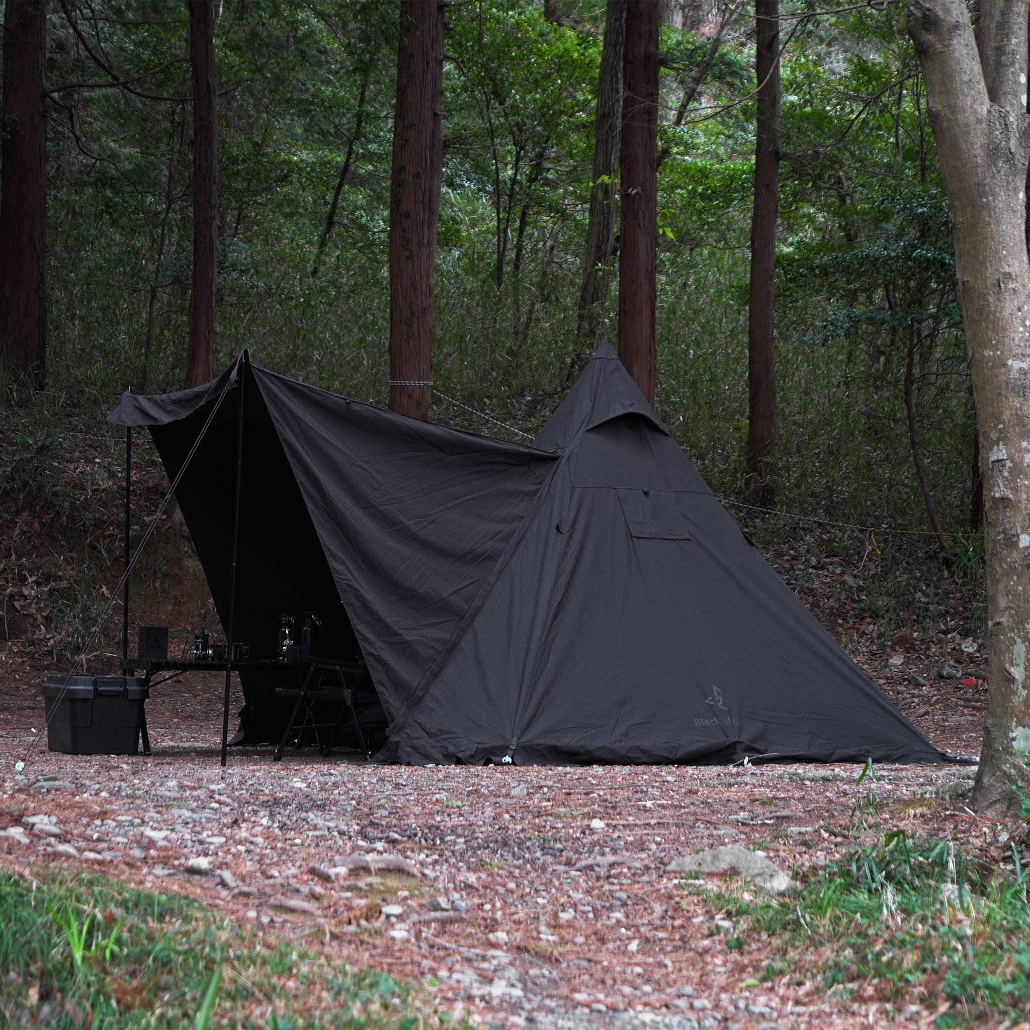 BlackishGear ブラック ティピーテント BLACK TIPI V2 ブラックティピーV2 テント 黒 ブラック ワン