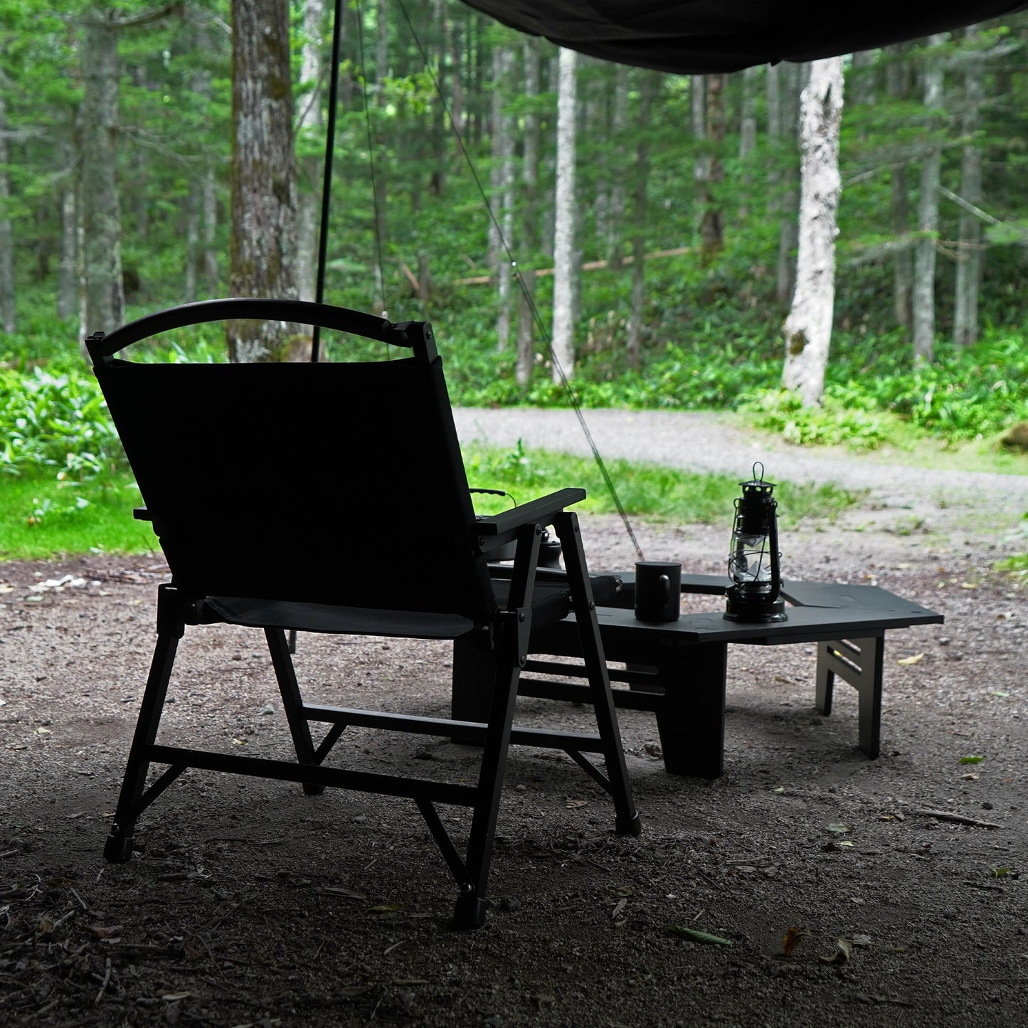 BLACK WOOD CHAIR ブラックウッドチェア アウトドアチェア キャンプ ...